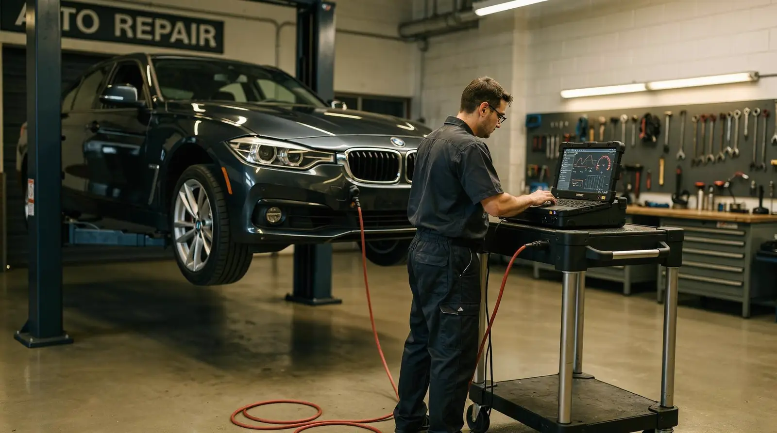 Technicians use BMW's ISTA diagnostic system, the same software BMW dealers use, to trace HVAC-related